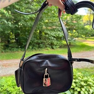 Dana Buchman Glossy Black Crossbody Bag